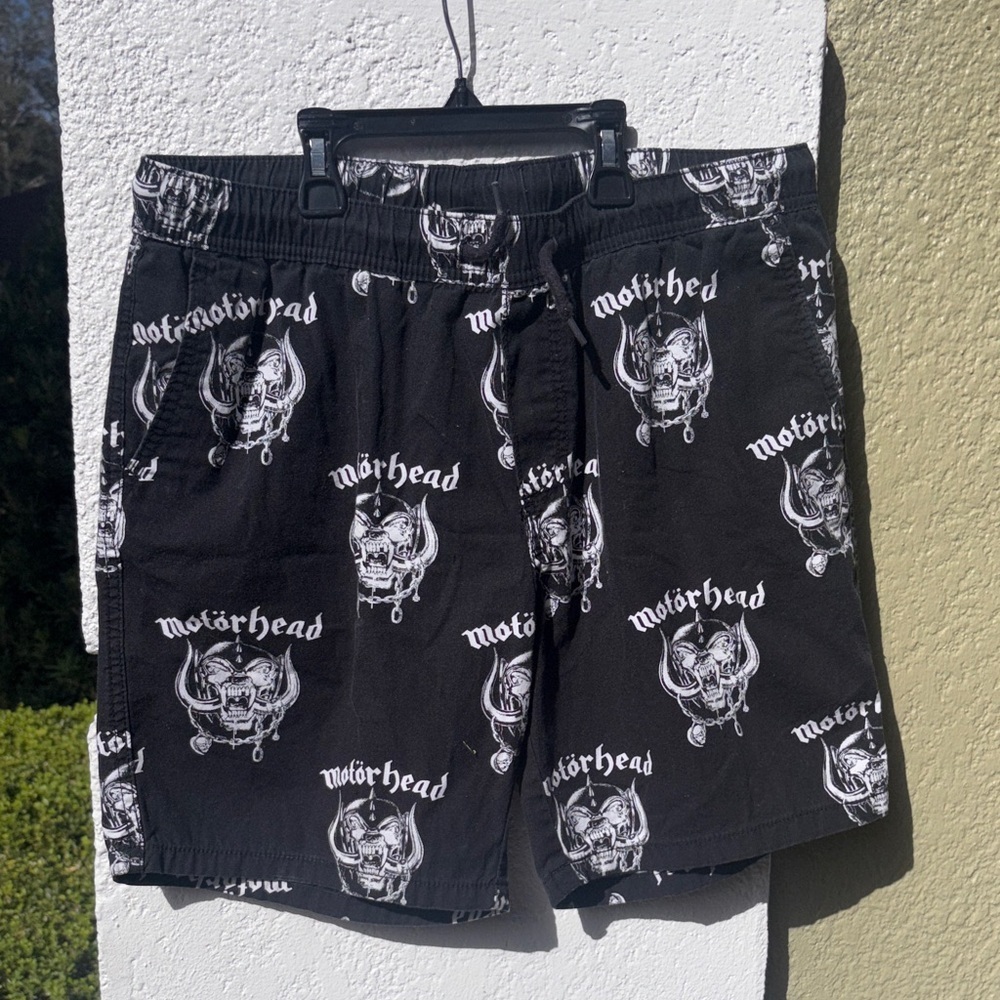 Motörhead Black Graphic Shorts